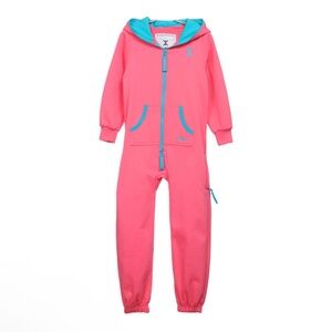 ONEPIECE NORWEGIAN ORIGINAL JUMPSUIT – VGUC Coral Pink & Aqua Blue